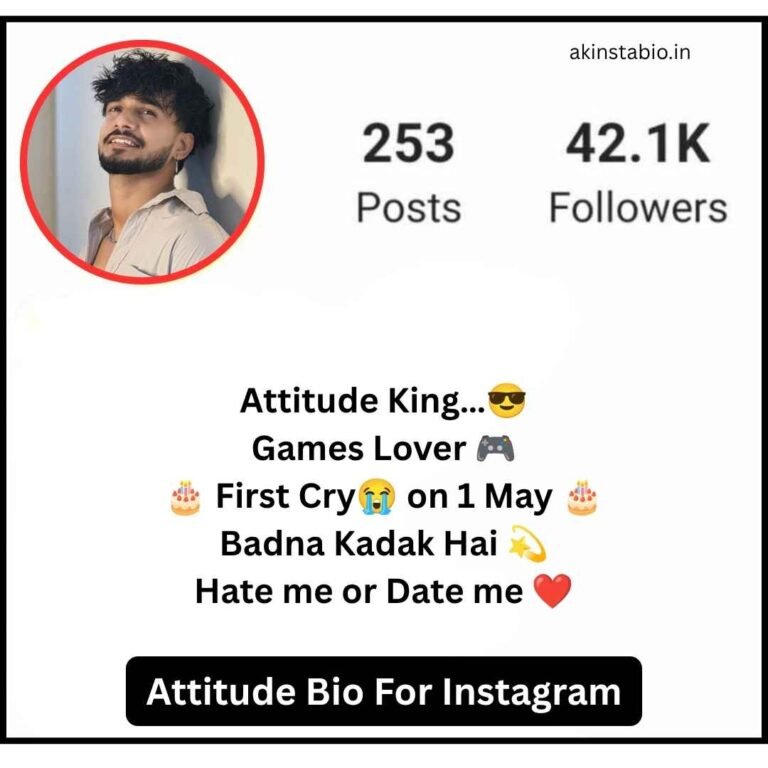 Attitude Bio For Instagram