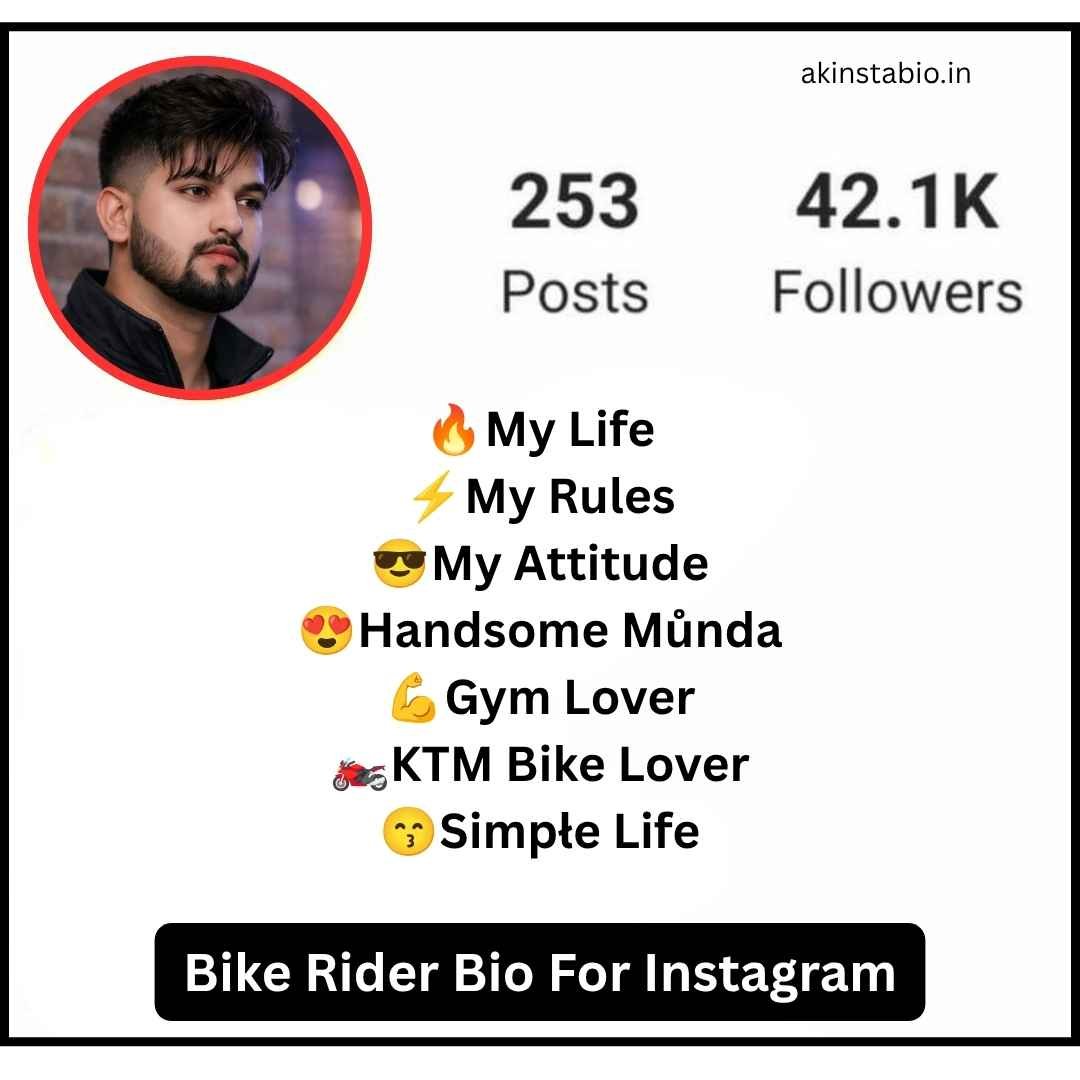 Bike Rider Bio For Instagram
