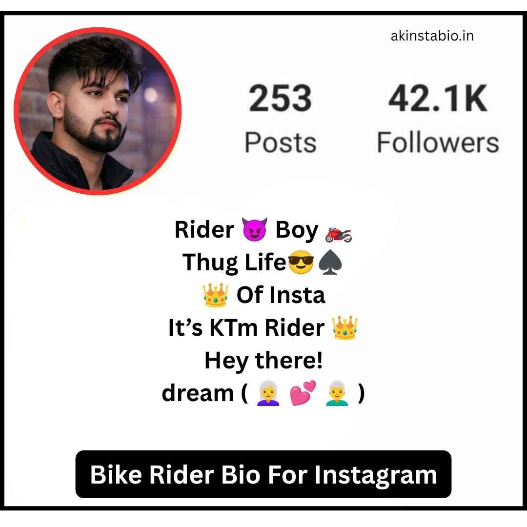 Bike Rider Bio For Instagram