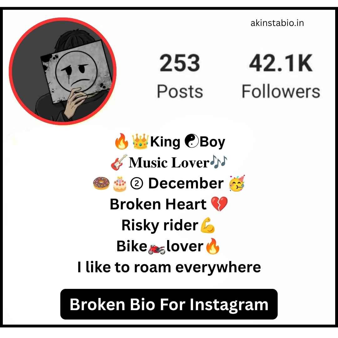 Broken Bio For Instagram