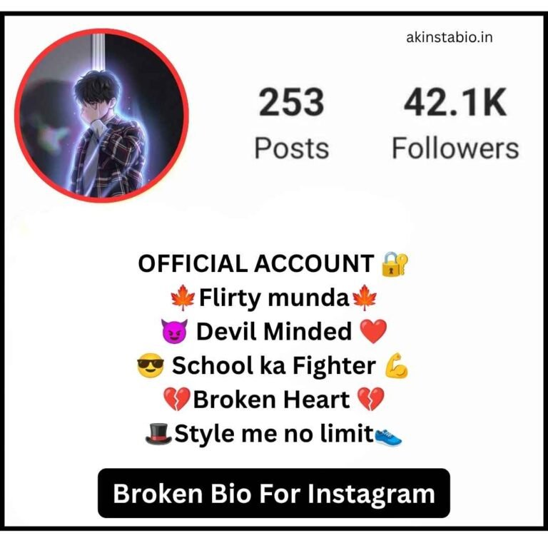 Broken Bio For Instagram
