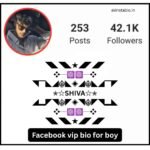 Facebook vip bio for boy