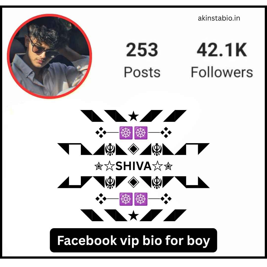 Facebook vip bio for boy
