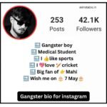 Gangster bio for instagram