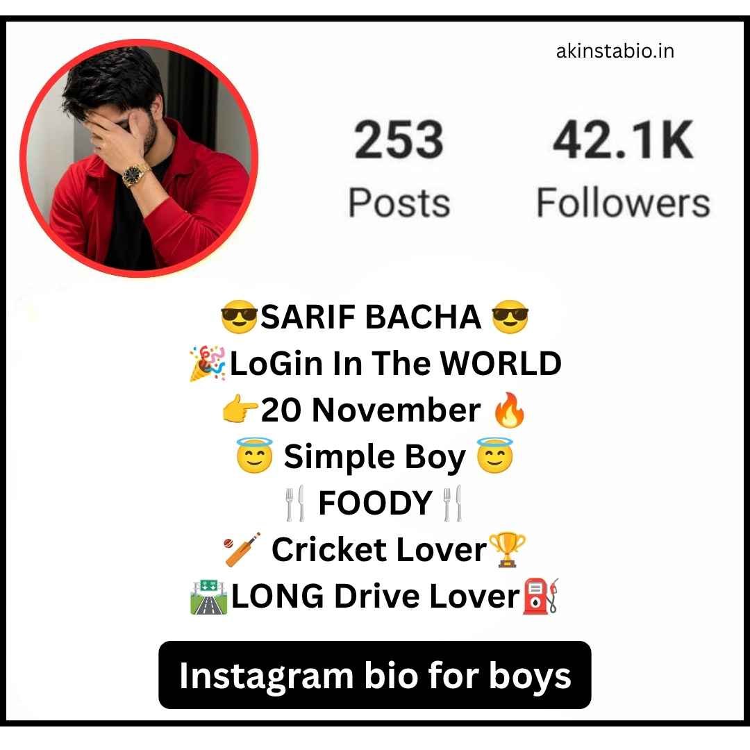 Instagram bio for boys