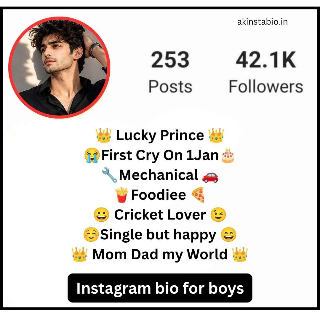 Instagram bio for boys