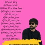 Instagram username for boys