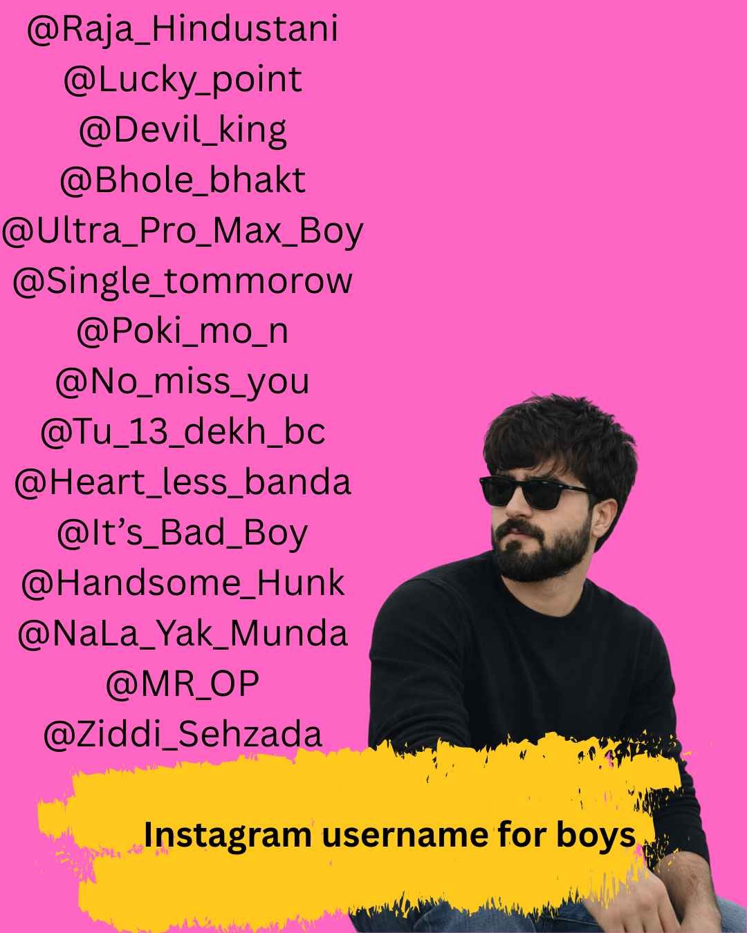 Instagram username for boys