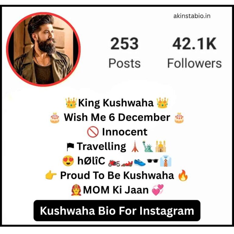 Kushwaha Bio For Instagram