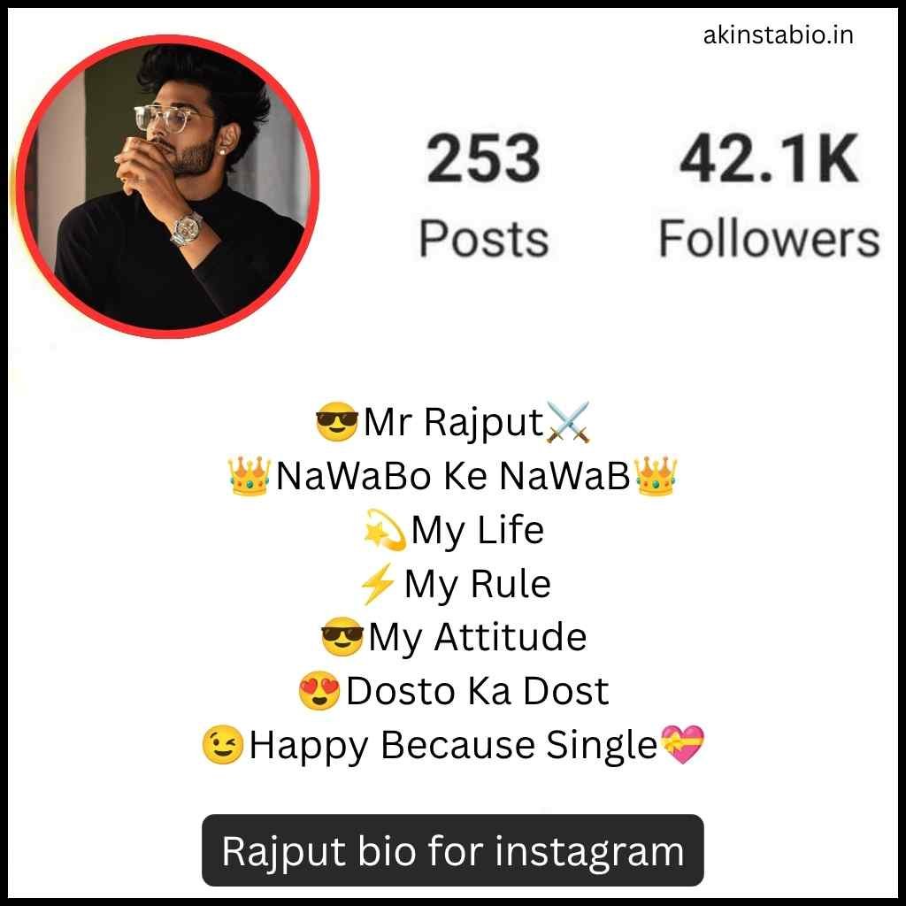 Rajput bio for instagram
