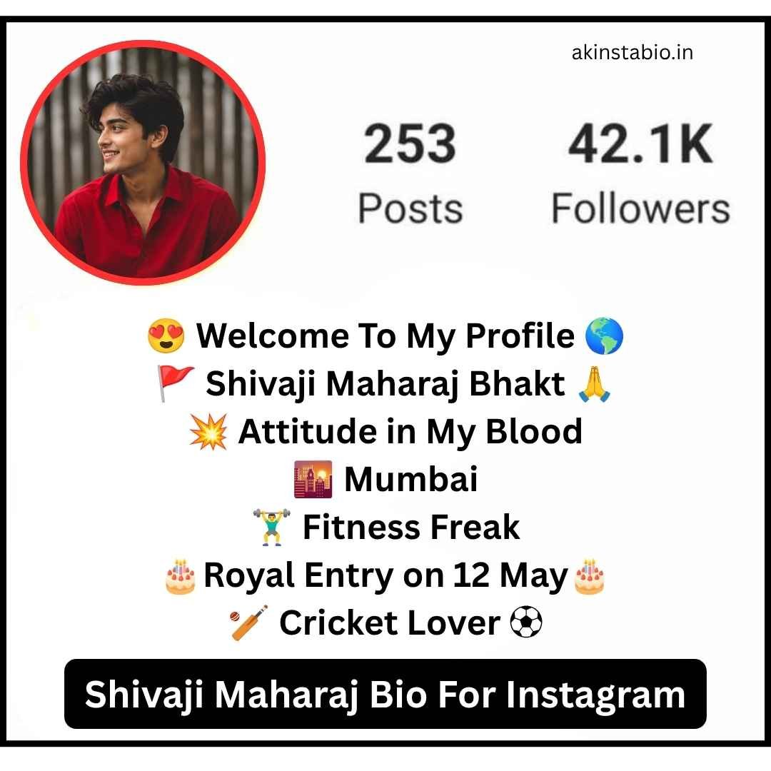 Shivaji Maharaj Bio For Instagram