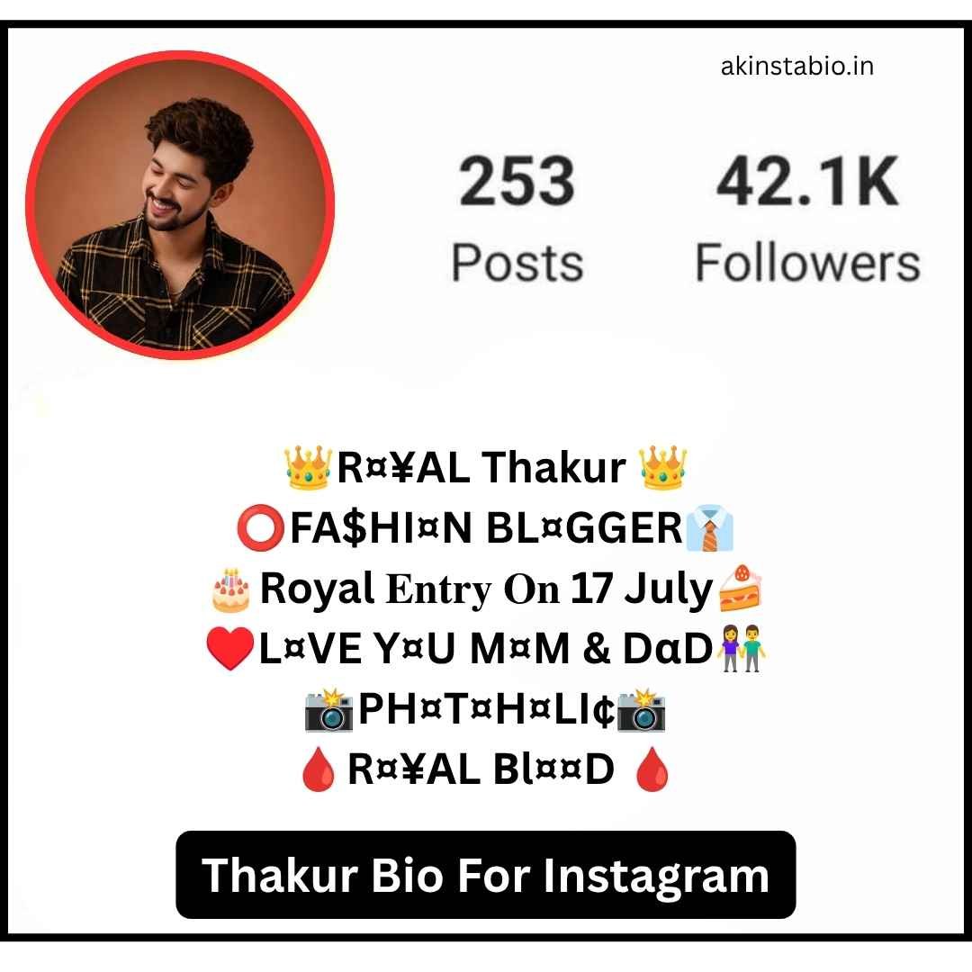 Thakur Bio For Instagram