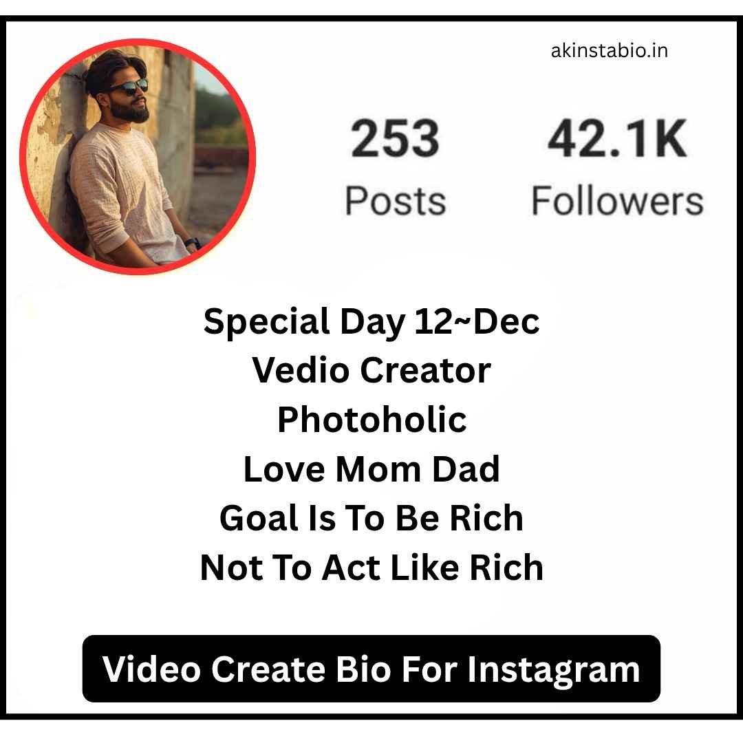 Video Create Bio For Instagram